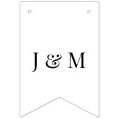 フローラモノグラム植物文字パープル結婚ズ バンティングフラッグ (第1の旗)