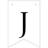 フローラモノグラム植物文字パープル結婚ズ バンティングフラッグ (第3の旗)