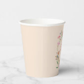 フローラモノグラム男女兼用赤ちゃんシャワー 紙コップ (右)
