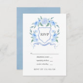 フローラモノグラム結婚クレスト 出欠カード (正面/裏面)