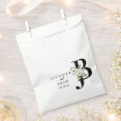 フローラモノグラム結婚式の引き出物ケーキバッグ フェイバーバッグ (クリップ留めされた状態)