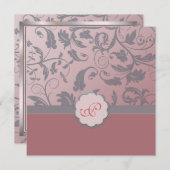 フローラモノグラム結婚式招待状 招待状 (正面/裏面)