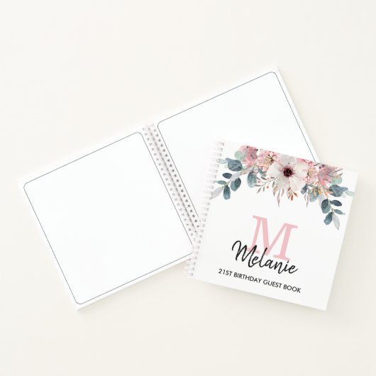 フローラモノグラム21th誕生日パーティーゲストブック ノートブック (内部)