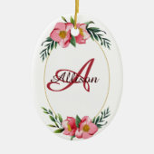 フローラモノグラム セラミックオーナメント (正面)