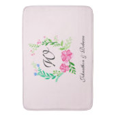 フローラモノグラム バスマット (正面縦)