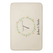 フローラモノグラム バスマット (正面縦)