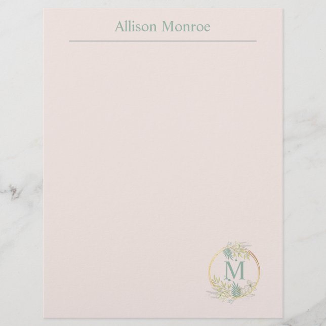 フローラモノグラム レターヘッド (正面)