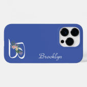 フローラモノグラムB退職 Case-Mate iPhoneケース (裏面 (横))