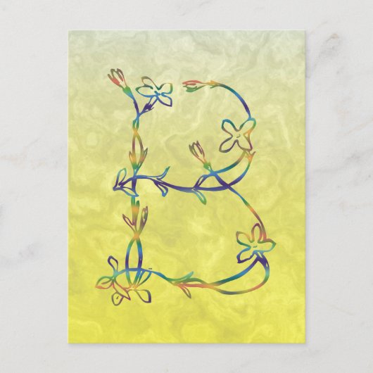 フローラモノグラムB ポストカード (正面)