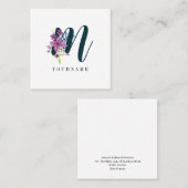 フローラモノグラムMワイルドフラワーバースト スクエア名刺 (正面/裏面)