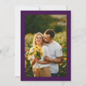 フローラモノグラムQrコードphoto 結婚 purple's 招待状 (裏面)
