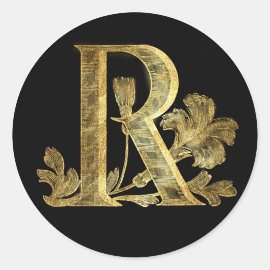 フローラモノグラムR ラウンドシール (正面)