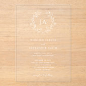 フローラモノグラ結婚ム病 アクリル招待状 (正面)