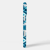 フローラモロッコタイル、インディゴ、スカイブルーとホワイト Case-Mate iPhoneケース (裏面 / 右)