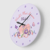 フローラモーニング・グローリー・マザーズ・デイ ラージ壁時計 (傾斜)