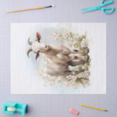 フローラヤギの水色 薄葉紙 (クラフト)