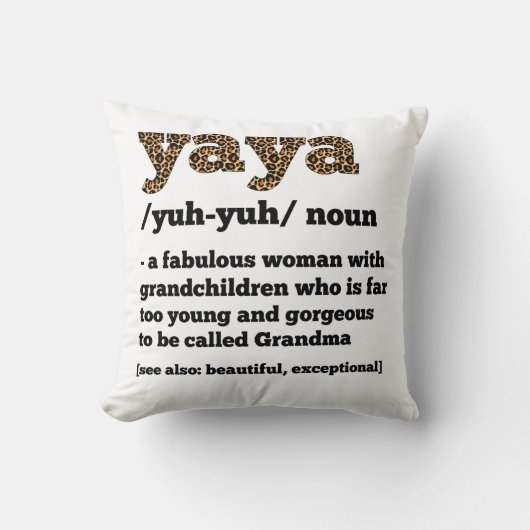 フローラヤヤ定義おばあちゃん母の日のおじいちゃん クッション (正面)