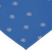 フローラユダヤ人の星が濃い青の背景 テーブルクロス (アングル)