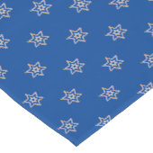 フローラユダヤ星オン深いブルー ショートテーブルランナー (コーナー)