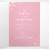 フローラユニコーンウェルカムベビー 三つ折り案内状 (内部中)