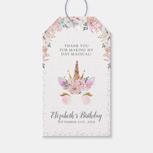 フローラユニコーンプリンセス ギフトタグ (正面)