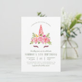 フローラユニコーンモダンガールズバースデーパーティー 招待状 (スタンド正面)