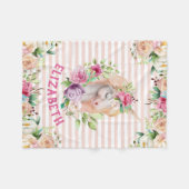 フローラユニコーン少女の毛布 フリースブランケット (正面(横))