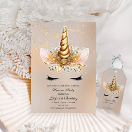 フローラユニコーン誕生日パーティー 招待状