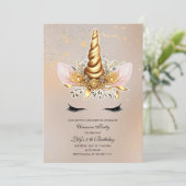 フローラユニコーン誕生日パーティー 招待状 (スタンド正面)