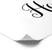 フローラユニコーン金ゴールドグリッター誕生日パーティバナー ポスター (角)