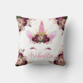 フローラユニコーン顔可逆枕 クッション (裏面)