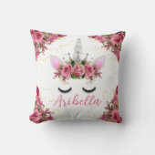 フローラユニコーン顔可逆枕 クッション (正面)