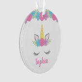 フローラユニコーン顔 オーナメント (正面)