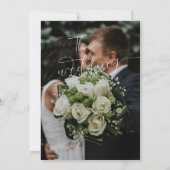 フローラユニークカラフル写真結婚式招待状 招待状 (裏面)