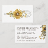 フローラユニーク木製ウィスクサンフラワーベーカリー 名刺 (正面/裏面)