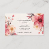フローラユニーク水彩 名刺 (裏面)