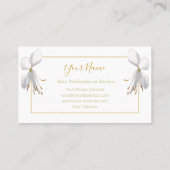 フローラユリはオレンジと白で咲く！ビジネス 名刺 (裏面)