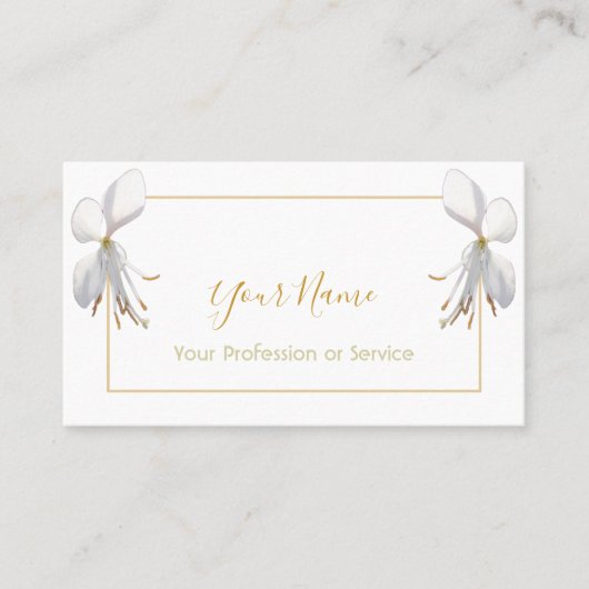 フローラユリはオレンジと白で咲く！ビジネス 名刺 (正面)
