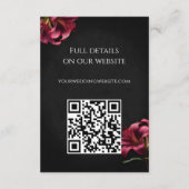 フローラユリ暗いゴシッ結婚クのエンクロージャカード エンクロージャーカード (裏面)