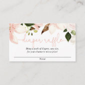 フローラユリ赤ちゃんシャワーおむつラッフルカード エンクロージャーカード (正面)