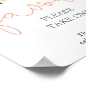 フローラユリ赤面の赤ちゃんシャワー記号を好む ポスター (角)