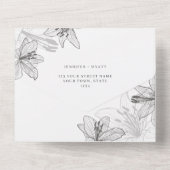 フローラユリ オールインワン招待状 (裏面)