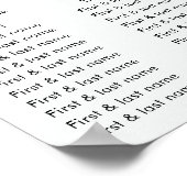 フローラユーカリひまわり結婚のシーティングチャート ポスター (角)