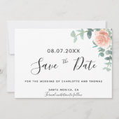 フローラユーカリバラ金ゴールド結婚式の日付を保存 (正面)