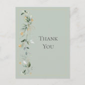 フローラユーカリプスグリーン結婚リー金ゴールドズグリーン ポストカード (正面)