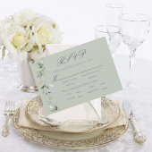 フローラユーカリプスグリーン金ゴールドセージ結婚グリーン 出欠カード