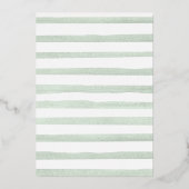 フローラユーカリプトゥスコアラガールネイビーベイビーシャワー金ゴールド 箔招待状 (裏面)