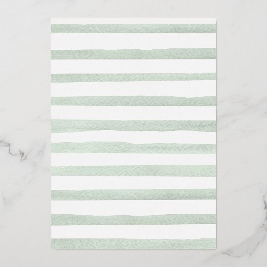 フローラユーカリプトゥスコアラガールベビーシャワー金ゴールド 箔招待状 (裏面)