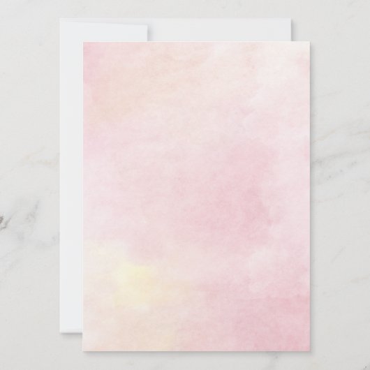 フローラユーカリプトゥス葉ピンク75th誕生日パーティー 招待状 (裏面)