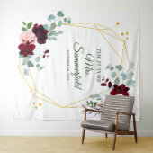 フローラユーカリ幾何学ブライダルシャワー タペストリー (インサイチュ(横))